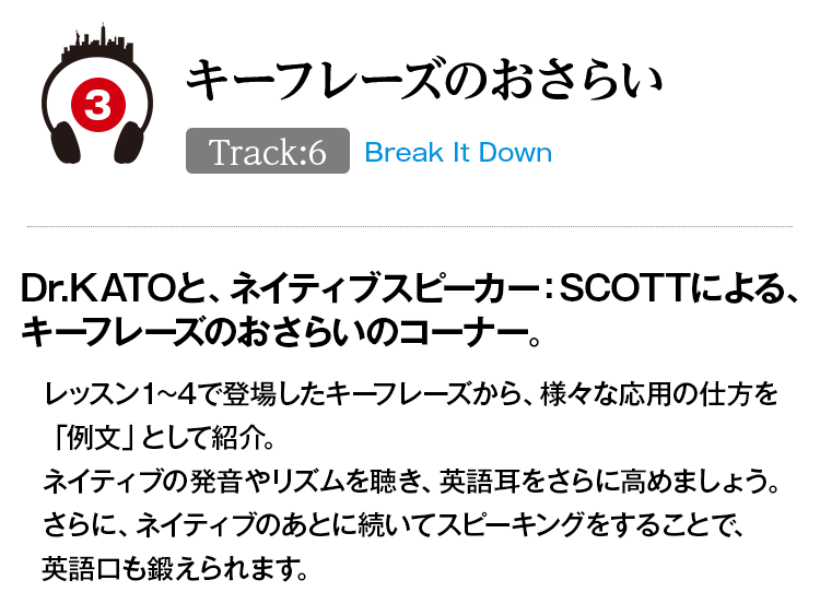 キーフレーズのおさらい Break it Down